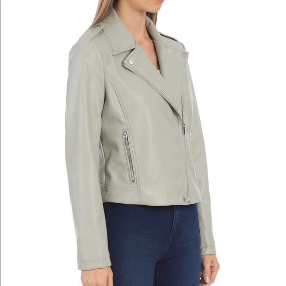 💼 Bagatelle Pearl Gray Moto Jacket - Picture 14 of 15